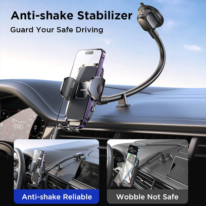 Dashboard Phone Holder for Car 360° View 9in Flexible Long Arm