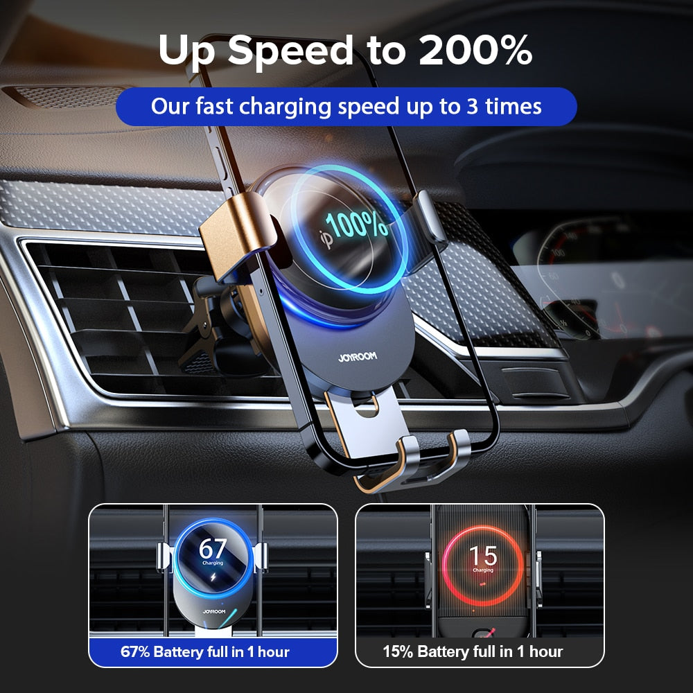 Car Phone Holder Wireless Charger Car Mount Intelligent Infrared for Air Vent Mount