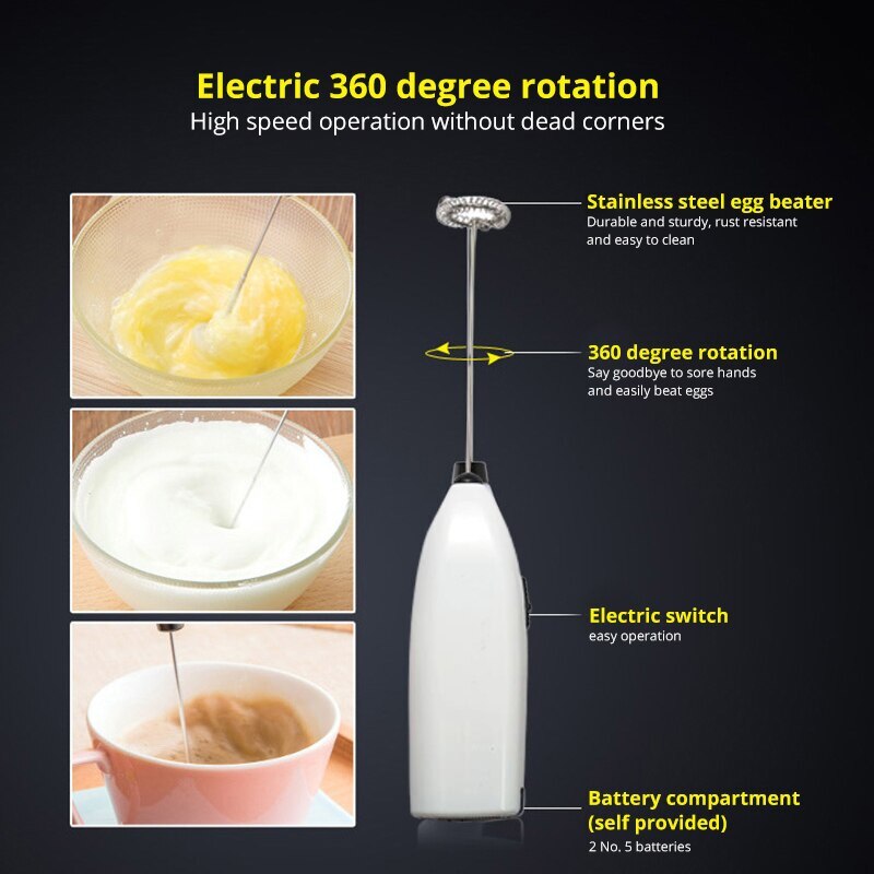 Handheld Mini Electric Milk Whisk Kitchen Blender