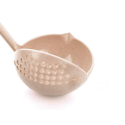 Multi-Functional 2-in-1 Spoon Strainer Hot Pot Skimming for Scooping up Porridge Spoon Long Spoon Kitchen Tableware Strainer and