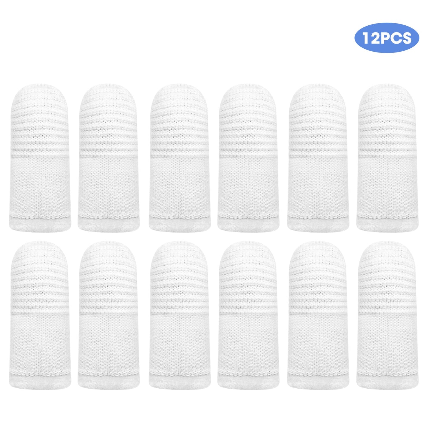 12pcs Pet Two-finger Brushing Finger Gloves Pet Teeth Oral Cleaning Tool