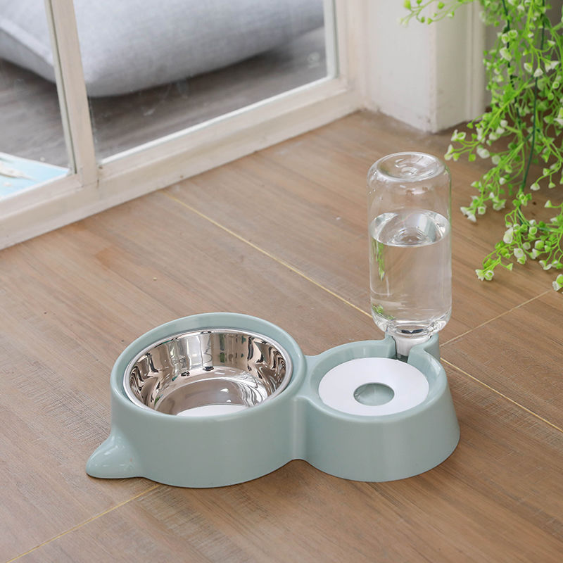 Blue Pet Dog Cat Bowl Fountain Automatic Food Water Feeder Container For Cats Dogs Drinking Pet Articles