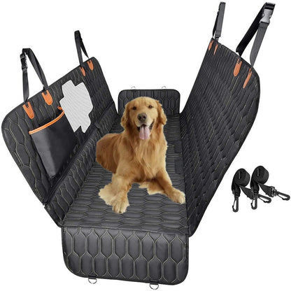Dog Car Seat Cover Backseat Hammock Pet  Luxury 4 in 1 Waterproof Nonslip 600D Heavy Scratch Proof Mesh Window For Trucks SUVs