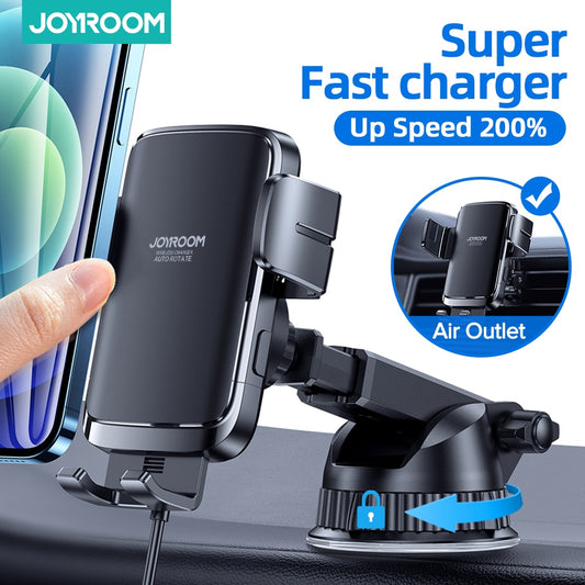 Joyroom Car Phone Holder Wireless Charger For iPhone and Samsung