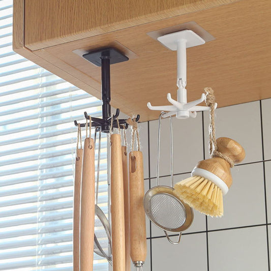 Kitchen Hook Multi-Purpose Hooks 360 Degrees Rotated Rotatable Organizer